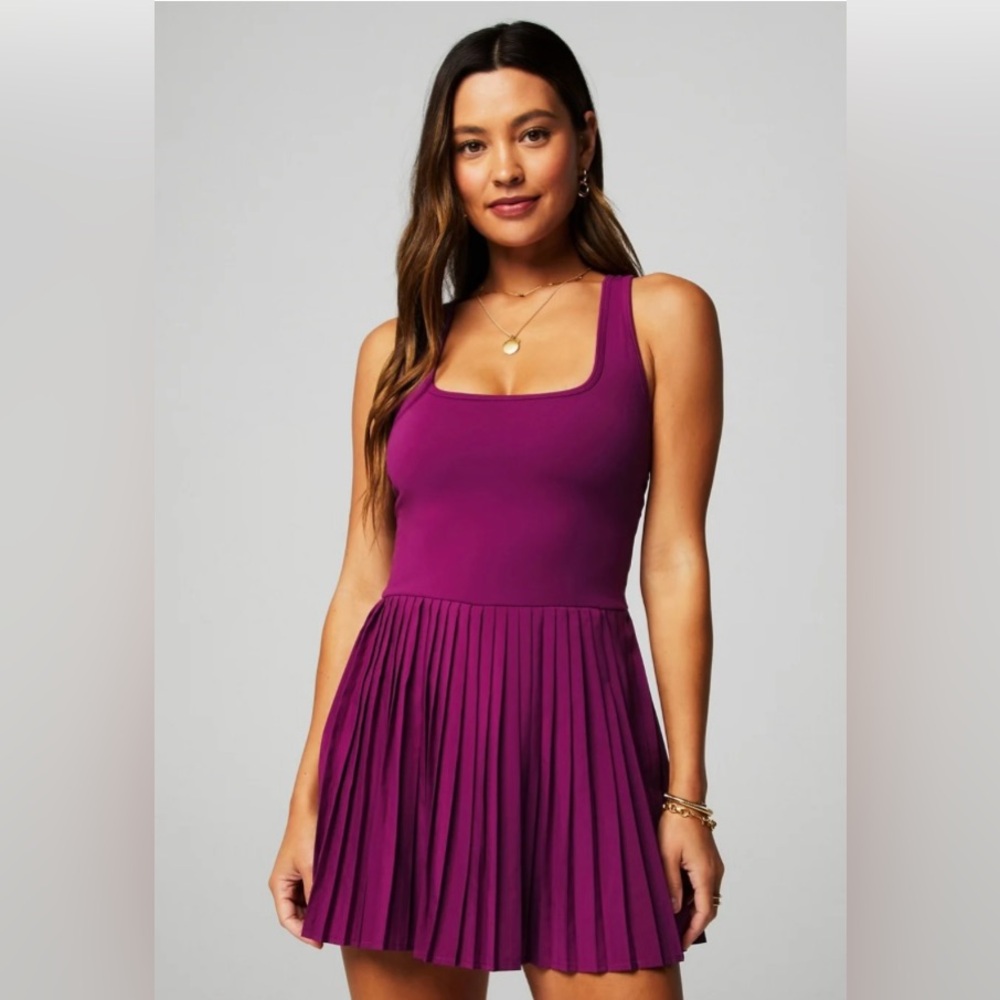 Elegant Purple Sleeveless Dress
